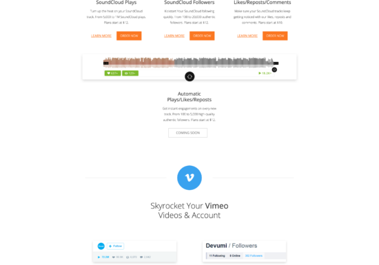 Devumi Services Page UX/UI
